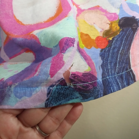 Colorful Abstract Women's Blouse Claire Desjardins - Picture 10 of 16